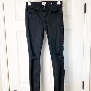 Sneak Peek women’s black skinny jean distressed 1